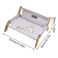 Pet Striped Lounge Bed Pet Nest Soft Cushion