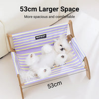 Pet Striped Lounge Bed Pet Nest Soft Cushion