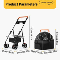 Foldable 1 Pet Stroller for Outdoor Travel Outing