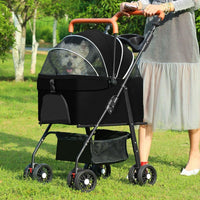 Foldable 1 Pet Stroller for Outdoor Travel Outing