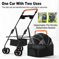 Foldable 1 Pet Stroller for Outdoor Travel Outing