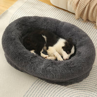 Fluffy Donut-Shaped Pet Bed