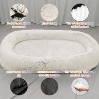 Fluffy Donut-Shaped Pet Bed