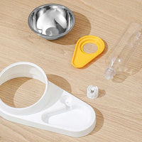 Bowl Set with Gravity Water Dispenser — Blue