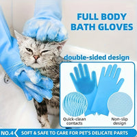 6-Piece Dog Grooming Bath Set - Blue