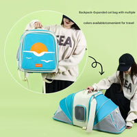 Expandable Pet Carrier Backpack & Small Dogs - Breathable Mesh