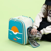Expandable Pet Carrier Backpack & Small Dogs - Breathable Mesh