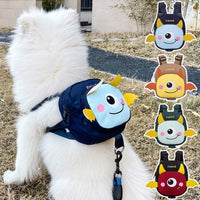 Green Adorable Monster Pet Backpack Harness - Small Dog & Cat