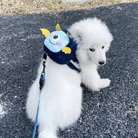 Green Adorable Monster Pet Backpack Harness - Small Dog & Cat