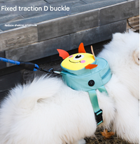 Green Adorable Monster Pet Backpack Harness - Small Dog & Cat