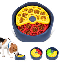 Yellow,Green and Blue Interactive Dog Puzzle Feeder Bowl