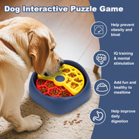 Yellow,Green and Blue Interactive Dog Puzzle Feeder Bowl