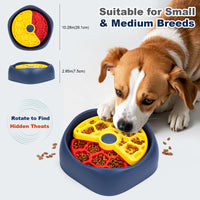 Yellow,Green and Blue Interactive Dog Puzzle Feeder Bowl