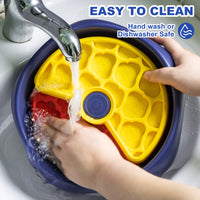 Yellow,Green and Blue Interactive Dog Puzzle Feeder Bowl