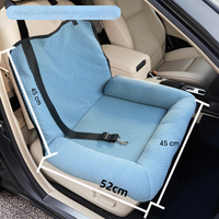 Plush Dog Car Booster Seat - 2-in-1 Travel Bed