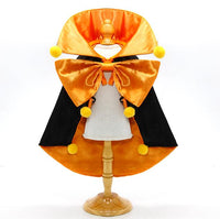 Regal Vampire Pet Cape, Halloween Costume Cloak with Bow and Pom-Poms