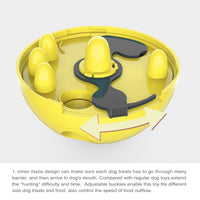 Interactive Dog Puzzle Feeder with Adjustable Food Dispensing