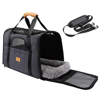 Foldable Soft-Sided Pet Carrier for Travel - Fits Cats