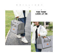 Foldable Soft-Sided Pet Carrier for Travel - Fits Cats