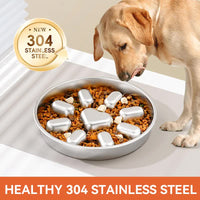 2-Pack Reversible Heavy-Duty 304 Stainless Steel Slow Feeder