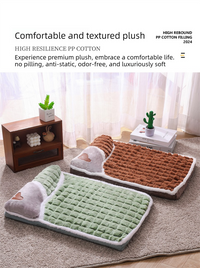 Thickened Pet Sofa Bed 60x40cm Coffee Dog Mat with Integrated