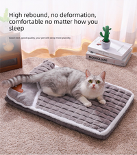 Thickened Pet Sofa Bed 60x40cm Coffee Dog Mat with Integrated