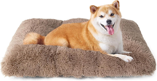 Luxury Long Plush Pet Bed Mat Faux Fur Crate Pad 125x85cm