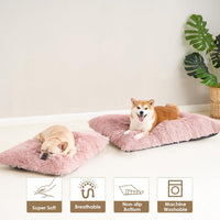 Luxury Long Plush Pet Bed Mat Faux Fur Crate Pad 125x85cm