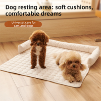 Pet Sofa Protector & Calming Bolster Bed with Cable Knit