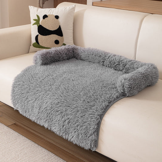 Pet Sofa Protector & Calming Bolster Bed with Long