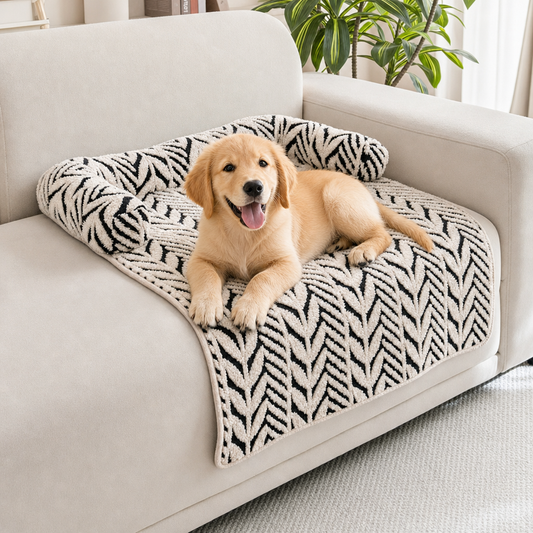 Plush Pet Bed Mat - Polyester Fibre - Thickened Soft Cushion