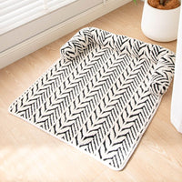 Plush Pet Bed Mat - Polyester Fibre - Thickened Soft Cushion