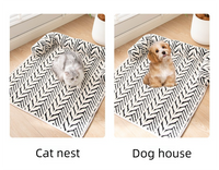 Plush Pet Bed Mat - Polyester Fibre - Thickened Soft Cushion