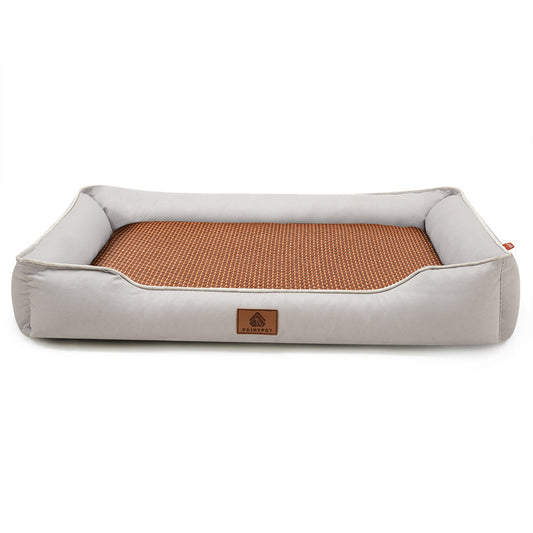 Rectangular Pet Bed with Removable Cooling Mat