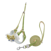 Lace Y-Shaped Pet Harness and Leash Set - Breathable Mesh Vest
