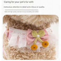 Lace Y-Shaped Pet Harness and Leash Set - Breathable Mesh Vest