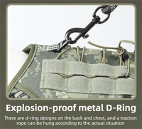 3-Piece Green Tactical Dog Harness Set - Heavy Duty No-Pull