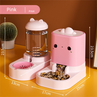 2-in-1 Feeder & Waterer Station 2.2L + 1L — Pink