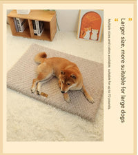 Silver-gray Pet Dog Bed Mat - Plush Short Fur Cover with Wave