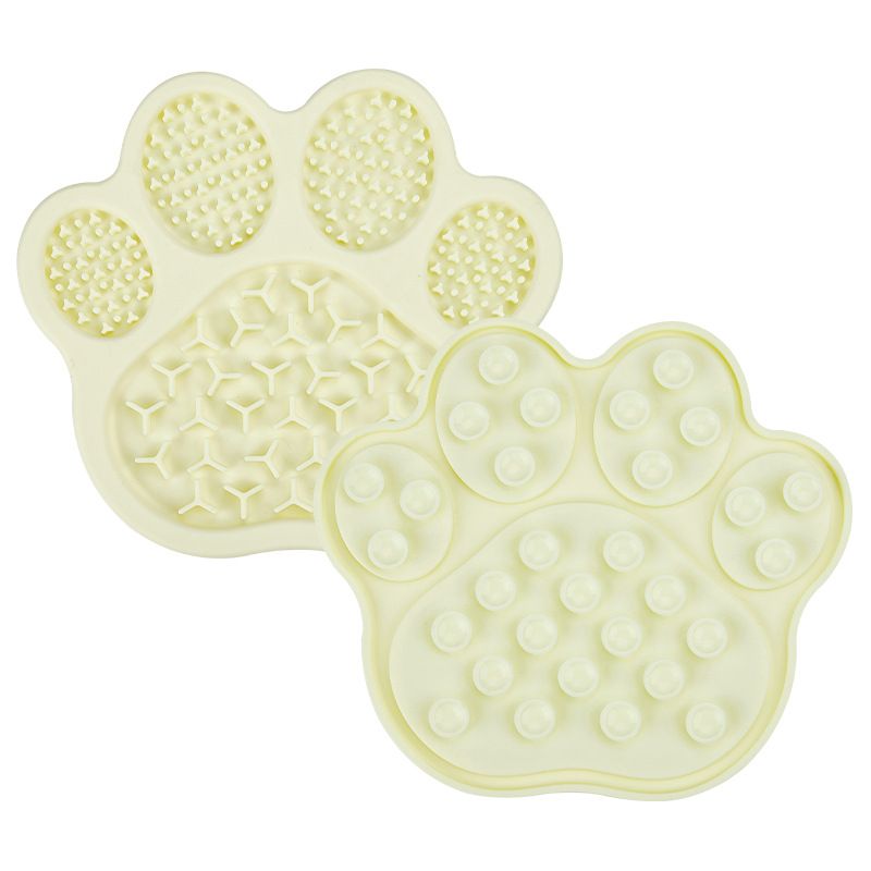 Silicone Slow Feeder Lick Mat - Paw Shaped Pet Bowl
