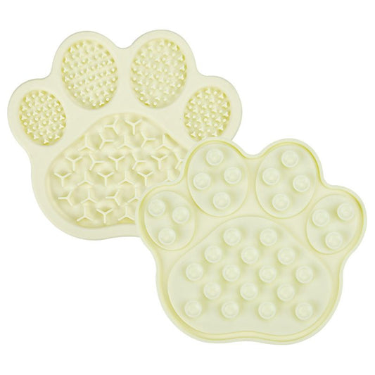 Silicone Slow Feeder Lick Mat - Paw Shaped Pet Bowl