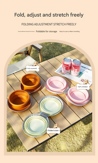Portable Collapsible Silicone Pet Bowl - Food Grade Silicone