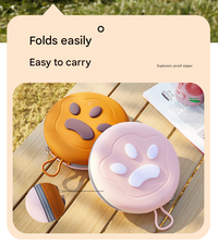 Portable Collapsible Silicone Pet Bowl - Food Grade Silicone