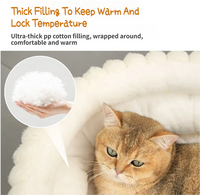 Plush Donut Cat Bed 70cm — Coffee