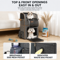 Pet Backpack & Trolley Carrier — Foldable, Green