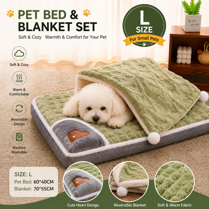 2-piece Green Pet Winter Comfort Bundle