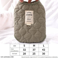 Winter Pet Care Bundle - Green Quilted Dog Vest with Leash