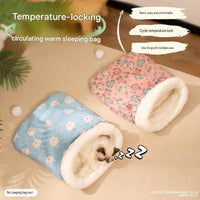 Cat Sleeping Bag Bed 40 x 50cm — Blue