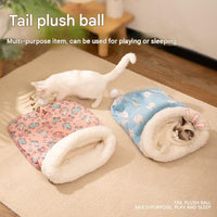 Cat Sleeping Bag Bed 40 x 50cm — Blue