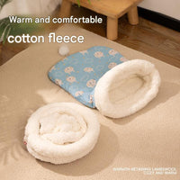Cat Sleeping Bag Bed 40 x 50cm — Blue